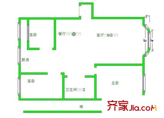 交行花園 3室 戶(hù)型圖
