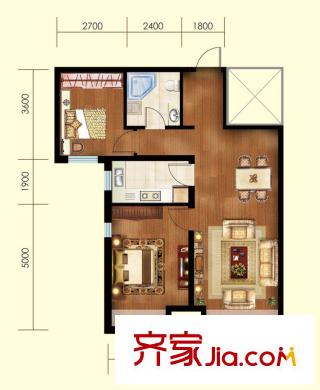 星光江城7AB、17-18AB、20-23、25、27號樓時尚先鋒 2室2廳1衛(wèi)1廚
