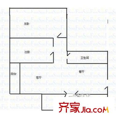 頤馨小區(qū)兩室戶型圖