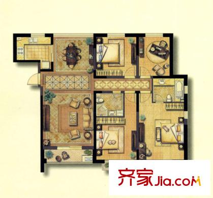 證大山水國際H戶型 4室2廳2衛(wèi)1廚