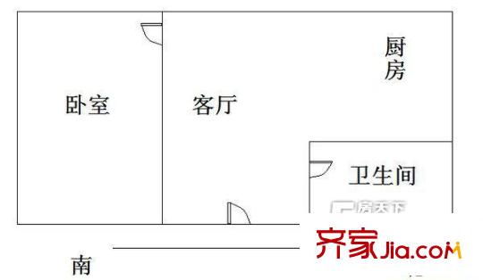 延川小區(qū)一室戶型圖