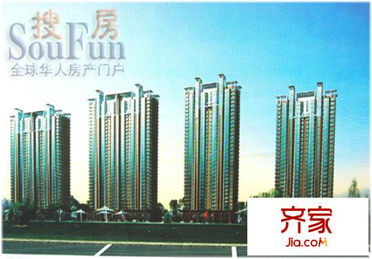 萬隆天山小區(qū)外景圖幻燈圖