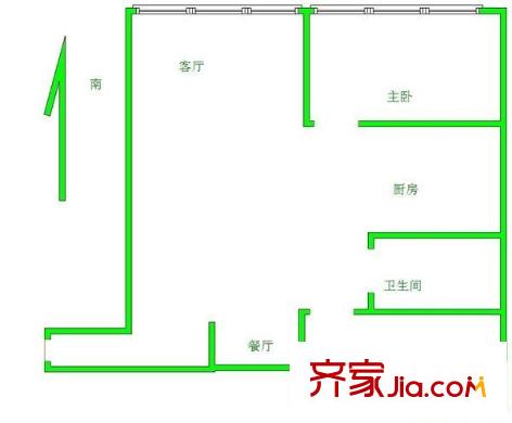 悟泰綜合樓 2室 戶型圖