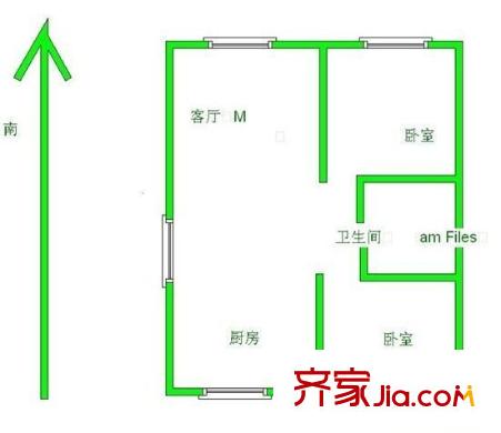 交警一區(qū) 3室 戶型圖