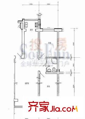 生活派戶型圖4＃樓戶型圖 2室2廳1衛(wèi)1廚