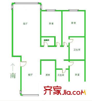 前鋒汽貿(mào) 3室 戶(hù)型圖