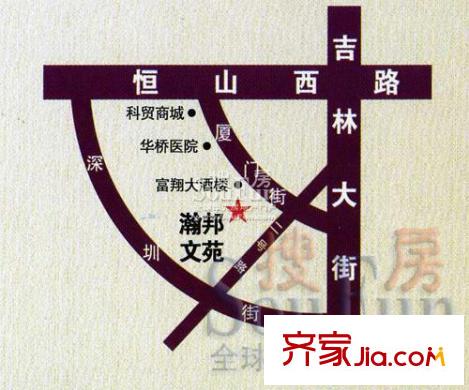瀚邦文苑交通圖