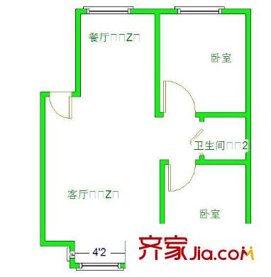 昌晟景園 2室 戶型圖