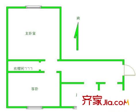 遼東三區(qū)兩室戶型圖