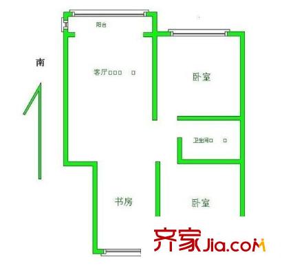 嘉業(yè)紫荊花 3室 戶型圖