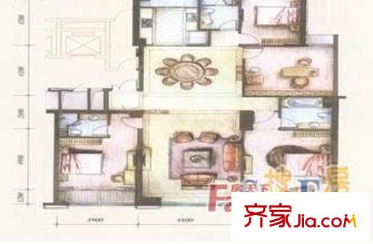 世貿(mào)華庭三室戶(hù)型圖