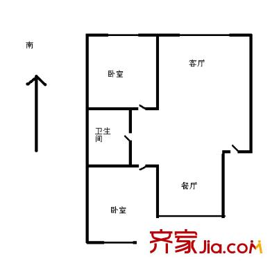 嘉業(yè)花園兩室戶型圖