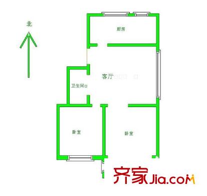 靜苑小區(qū) 2室 戶型圖