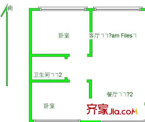 靜苑小區(qū)2室 戶型圖