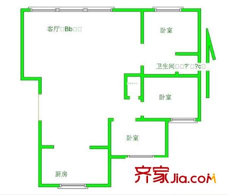 建龍水韻名城 3室 戶型圖