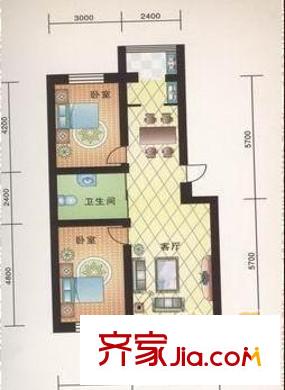 匯豐萬家燈火兩室戶型圖