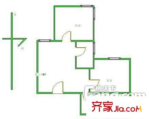 江南壹平方米戶型圖江南壹號(hào)兩室戶型圖 2室1廳1衛(wèi)1廚