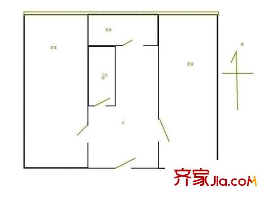 工具小區(qū) 2室 戶型圖