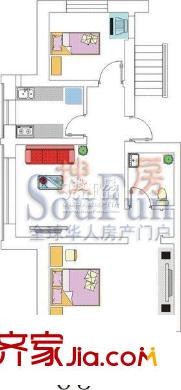 伊江麗景花園戶型圖戶型圖 2室1廳1衛(wèi)1廚