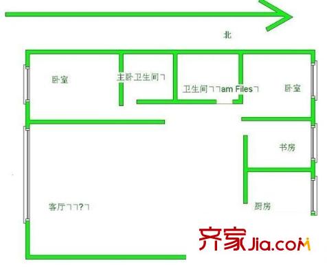 鐵成花園 3室 戶型圖