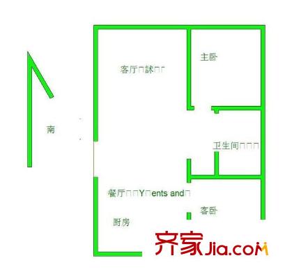 天鴻嘉園 兩室室 戶型圖