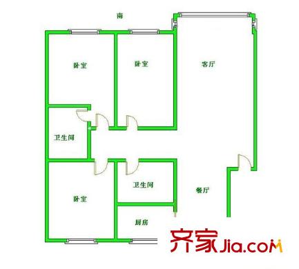 盈勝毓園 3室 戶型圖