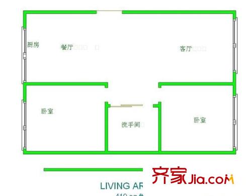 嘉業(yè)景園 2室 戶(hù)型圖
