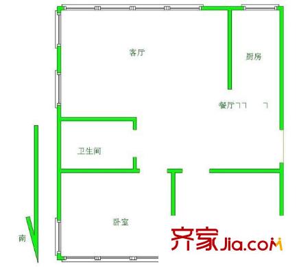 嘉業(yè)景園 2室 戶(hù)型圖