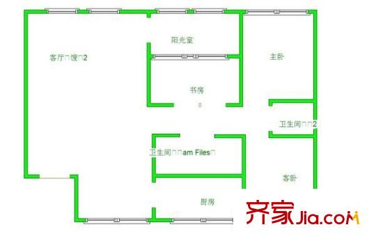 嘉業(yè)景園3室 戶型圖