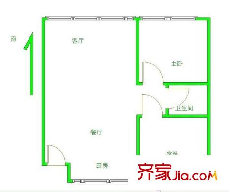 嘉業(yè)景園 2室 戶(hù)型圖