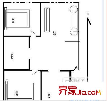 家逸生活小區(qū)戶型圖家逸生活 2室1廳1衛(wèi)1廚