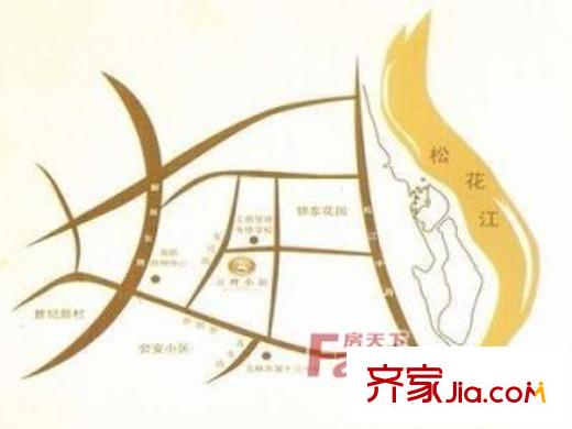 江畔小鎮(zhèn)交通圖1