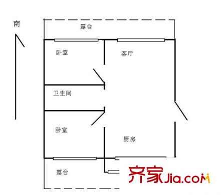 江灣茗苑 2室 戶型圖