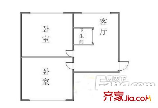 松江小區(qū)戶型圖松江校區(qū)兩室戶型圖 2室1廳1衛(wèi)1廚