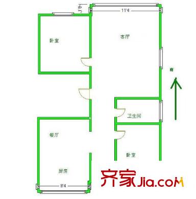 前鋒新村 2室 戶型圖
