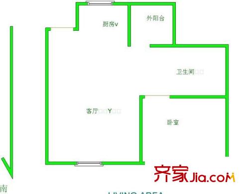 嘉業(yè)景園 1室 戶(hù)型圖