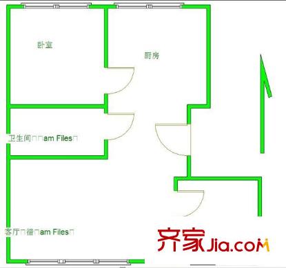 嘉業(yè)景園 2室 戶型圖