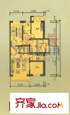 嘉業(yè)景園戶型圖一號樓 一單元 1室1廳1衛(wèi)1廚