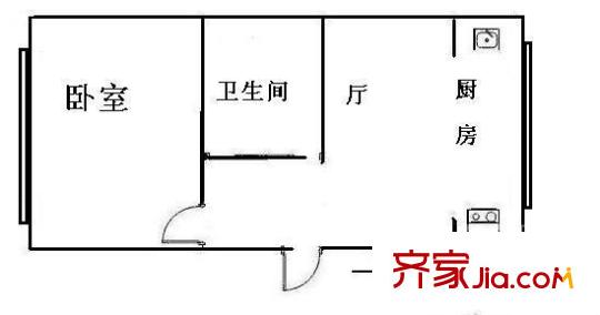 吉碳小區(qū)戶型圖吉炭小區(qū)一室一廳 1室1廳1衛(wèi)1廚