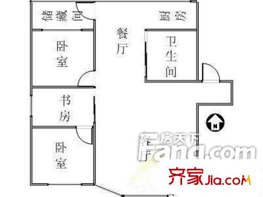 碧桂園戶型圖兩室兩廳