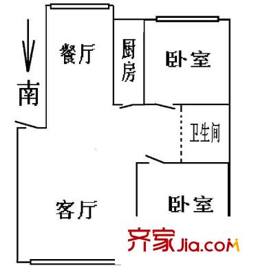 鑫興馨苑 2室 戶型圖