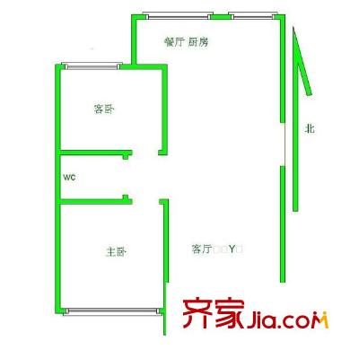 中華景苑 2室 戶型圖