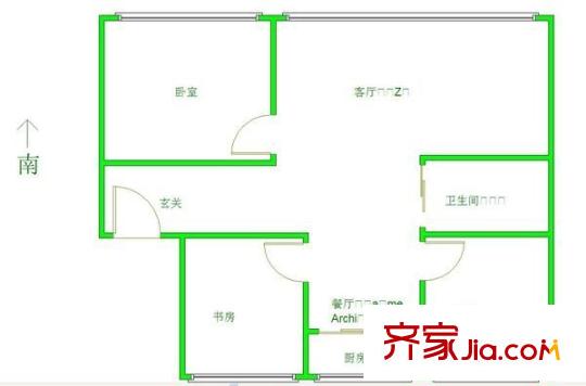 中華景苑 3室 戶型圖