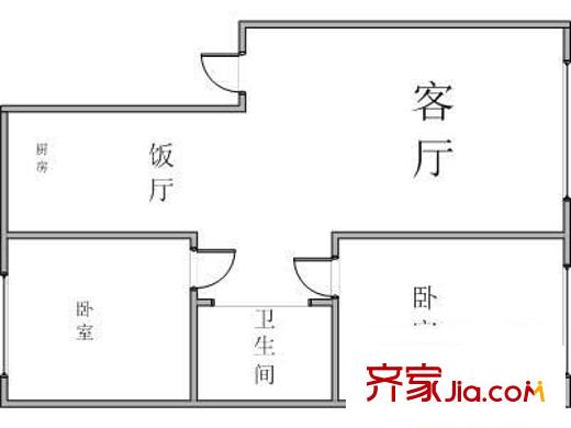 園丁園兩室戶型圖