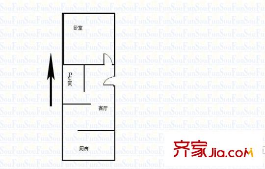 永強(qiáng)小區(qū)戶型圖永強(qiáng)50 1室1廳1衛(wèi)1廚