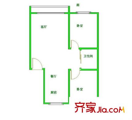 東方新村 2室 戶型圖