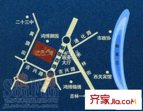中凱西苑交通圖