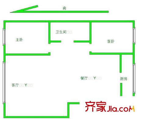 盈勝花園 2室 戶型圖