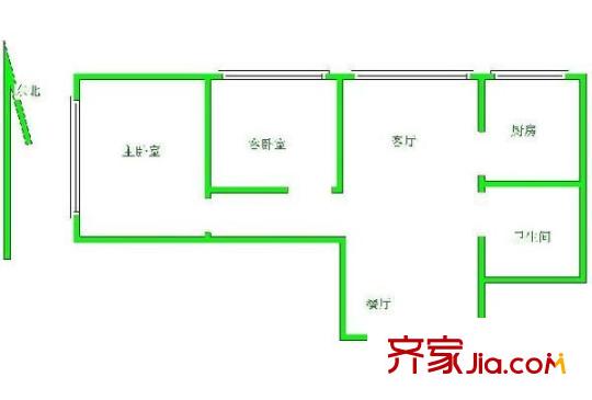 五星國際名家 2室 戶型圖