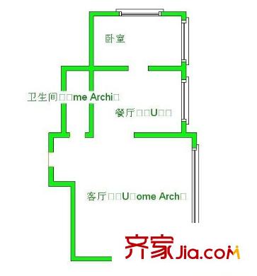 五星國際名家 1室 戶型圖
